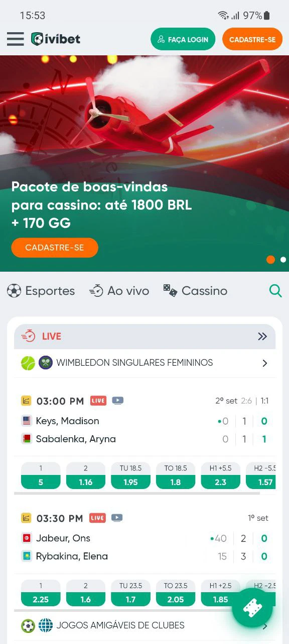 No aplicativo Ivibet, você pode encontrar um design prático e muitas funções.