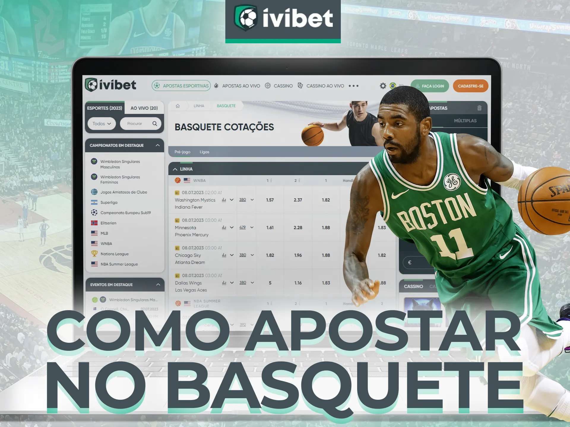 Na Ivibet, com essas instruções, você pode facilmente fazer sua primeira aposta no basquete.