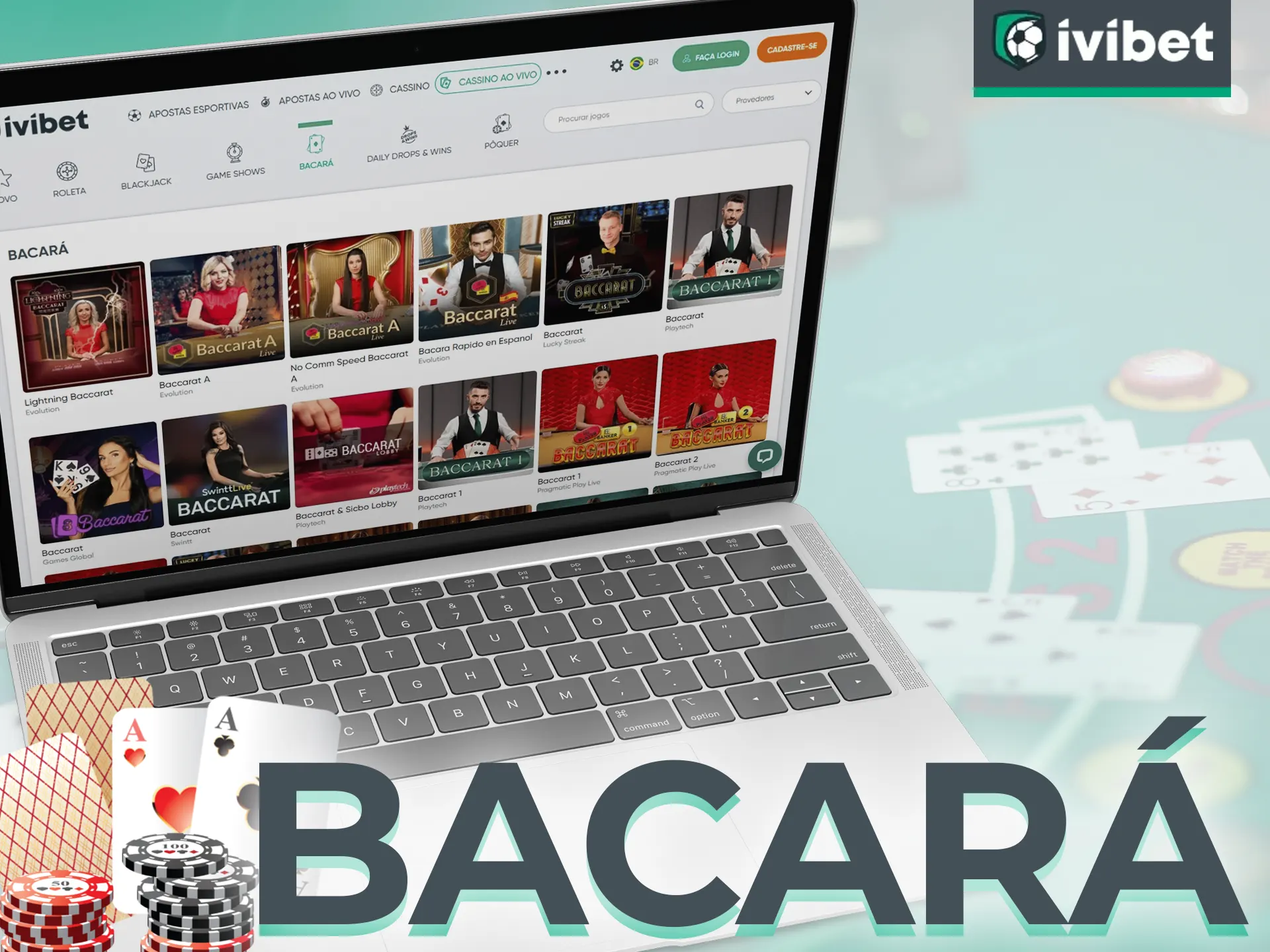 No Ivibet Cassino, jogue bacará se você gosta desse jogo.