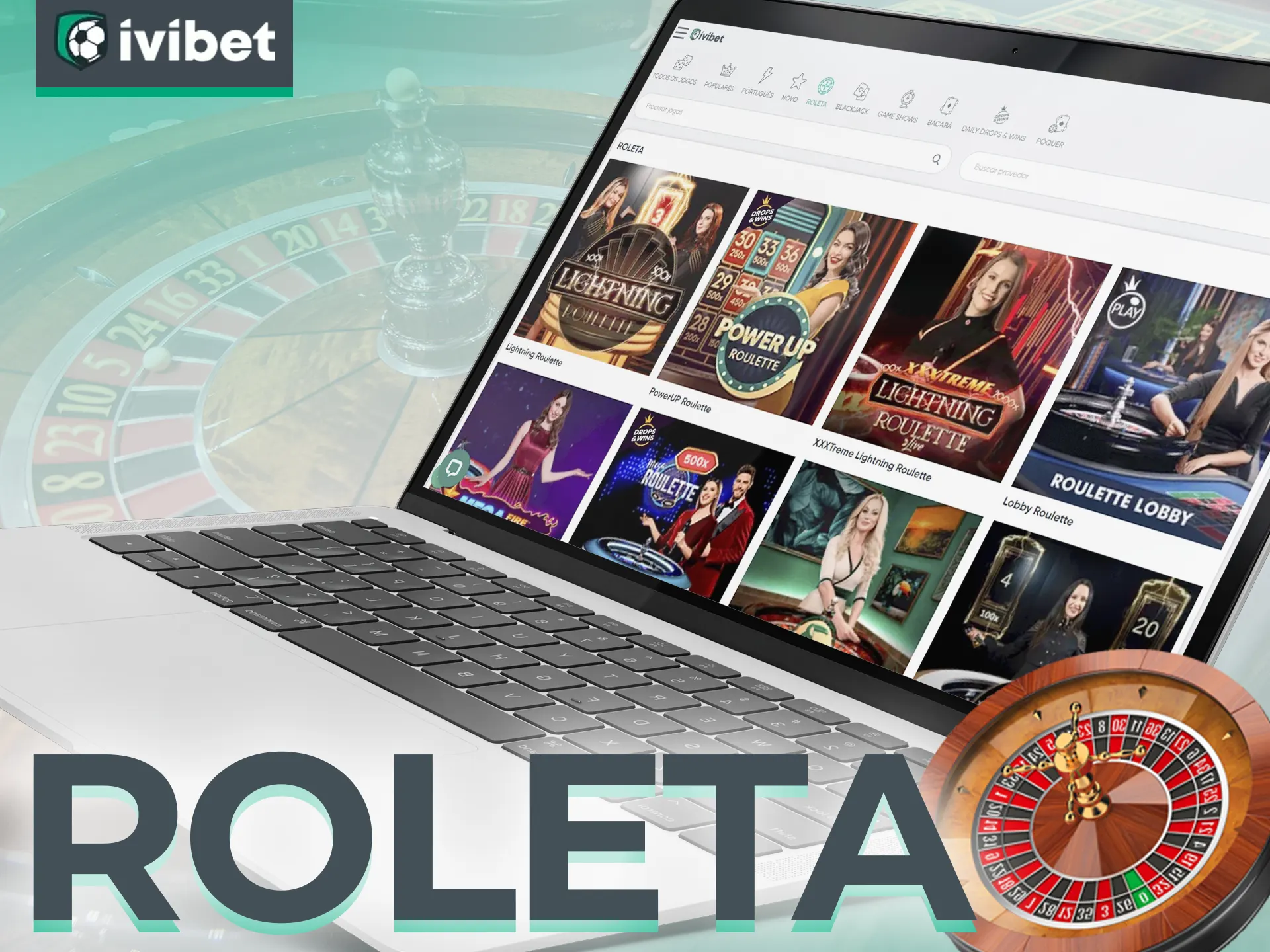 Tente a sua sorte na roleta no cassino ao vivo da Ivibet.