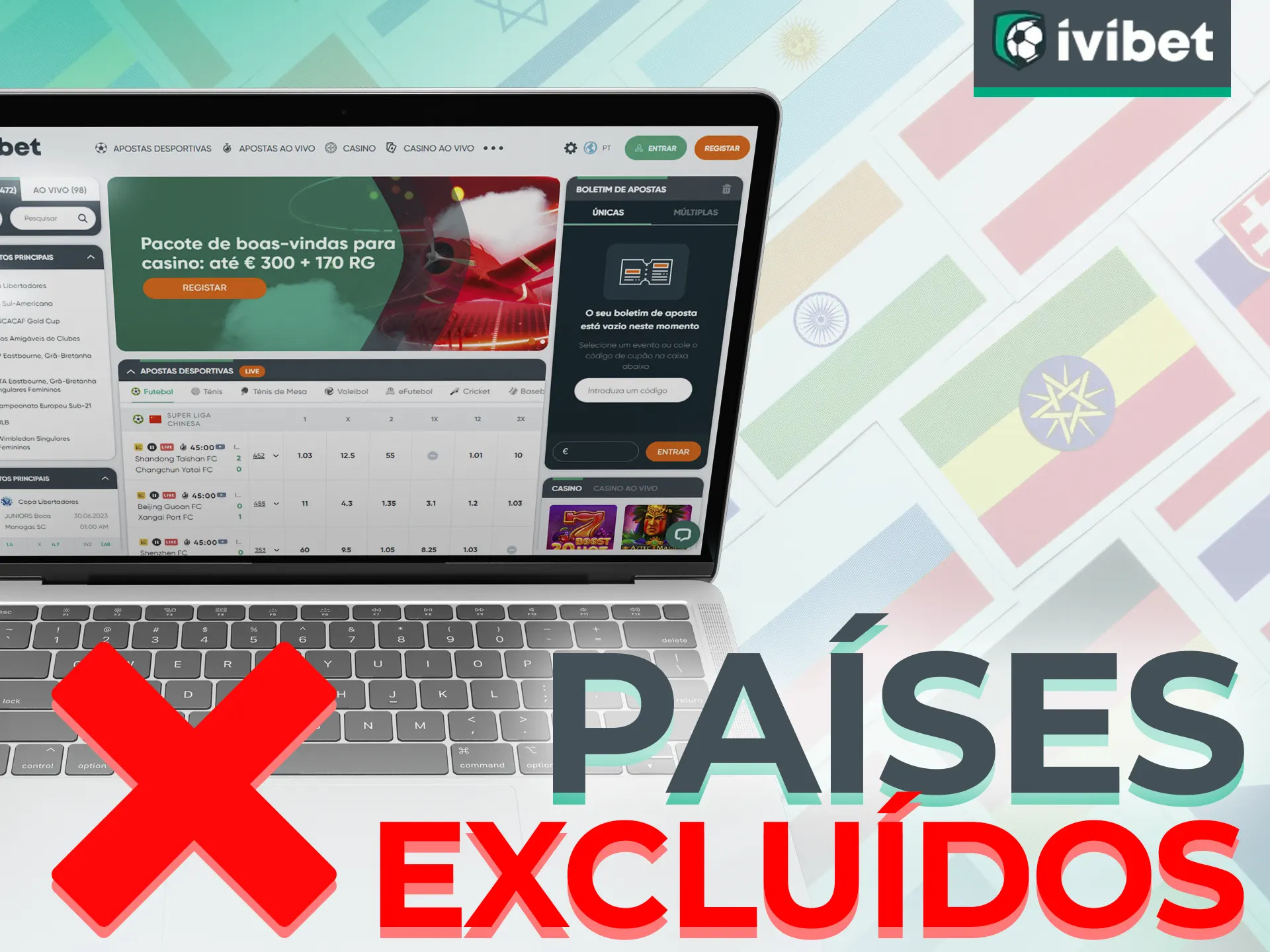 A Ivibet não está disponível em diversas regiões, de acordo com a licença.