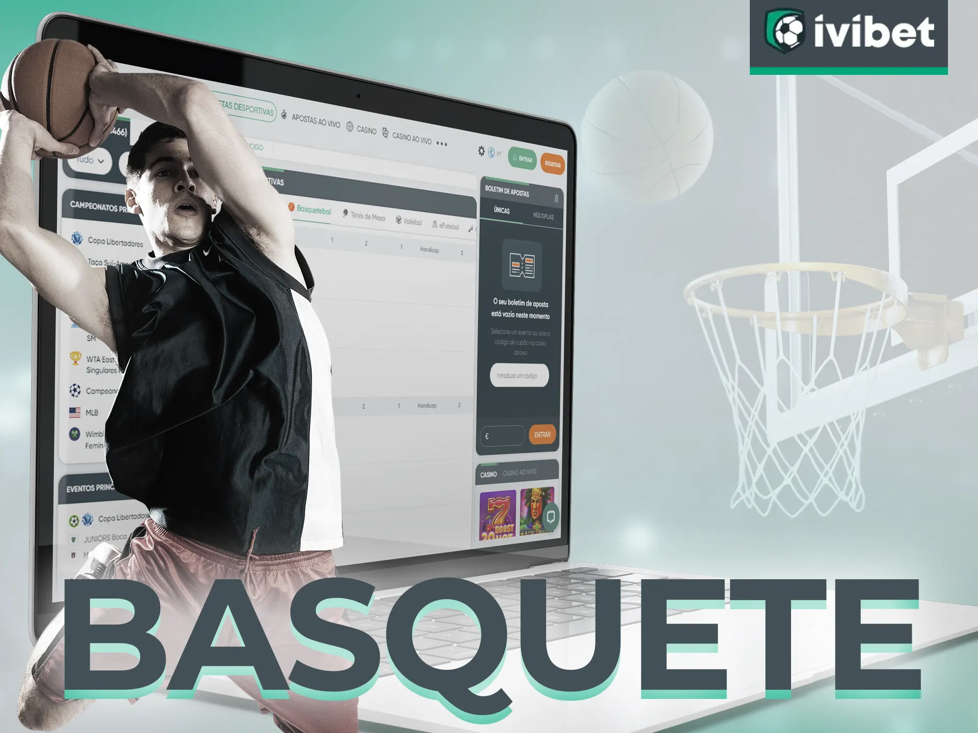 Aposte em jogos de basquete com a Ivibet.