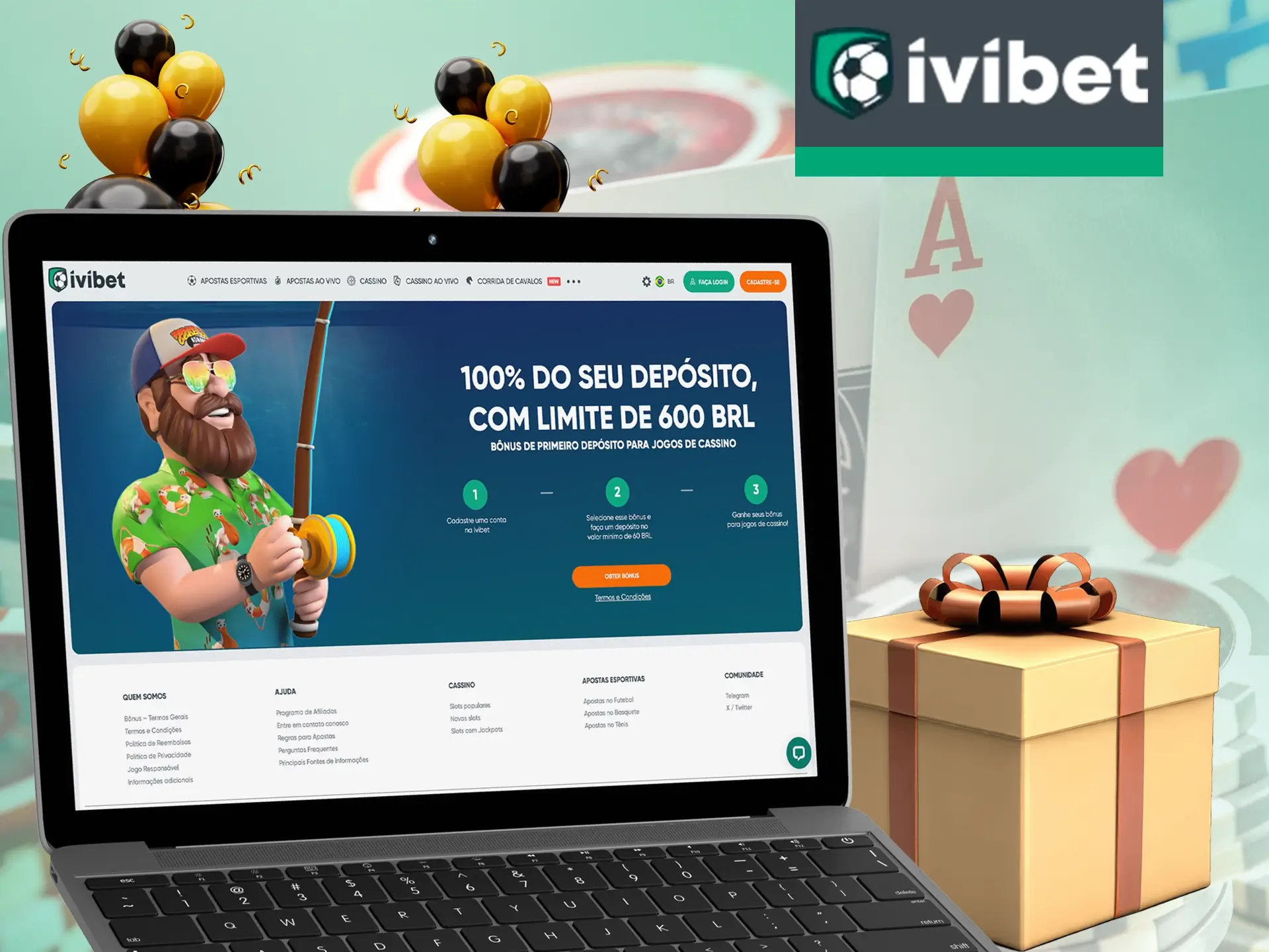 O seu bônus inicial estará disponível imediatamente após o seu primeiro depósito no Ivibet Cassino.