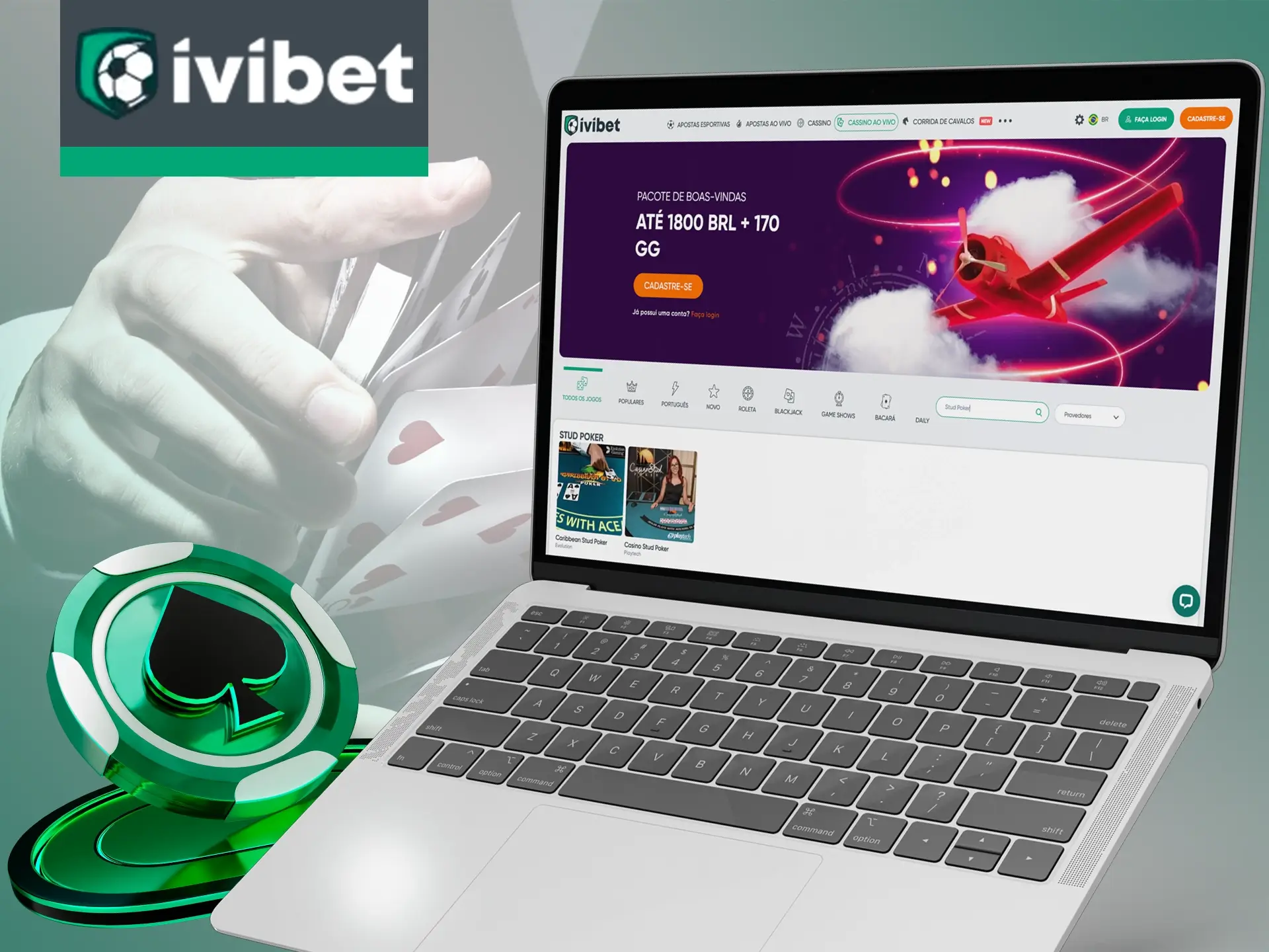 Teste suas habilidades e capacidades no Stud Poker do Ivibet Cassino.