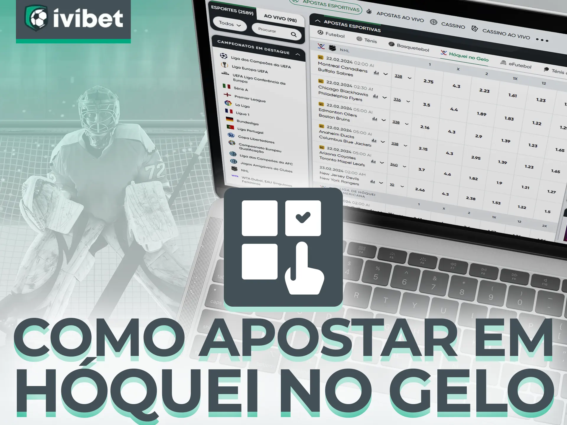 Aprenda como apostar no Hóquei no Ivibet.