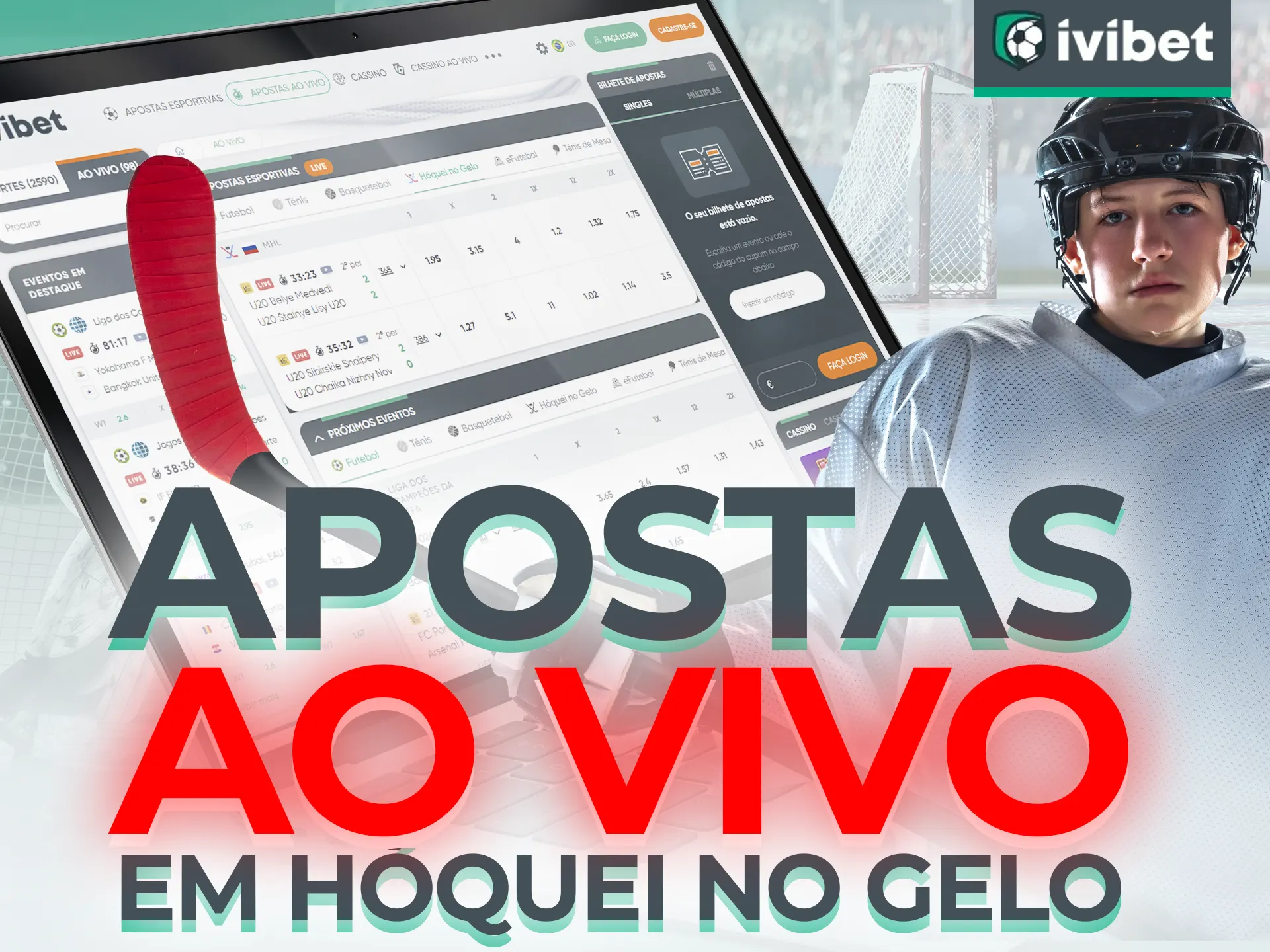 Use apostas ao vivo no Hóquei no Gelo na Ivibet.