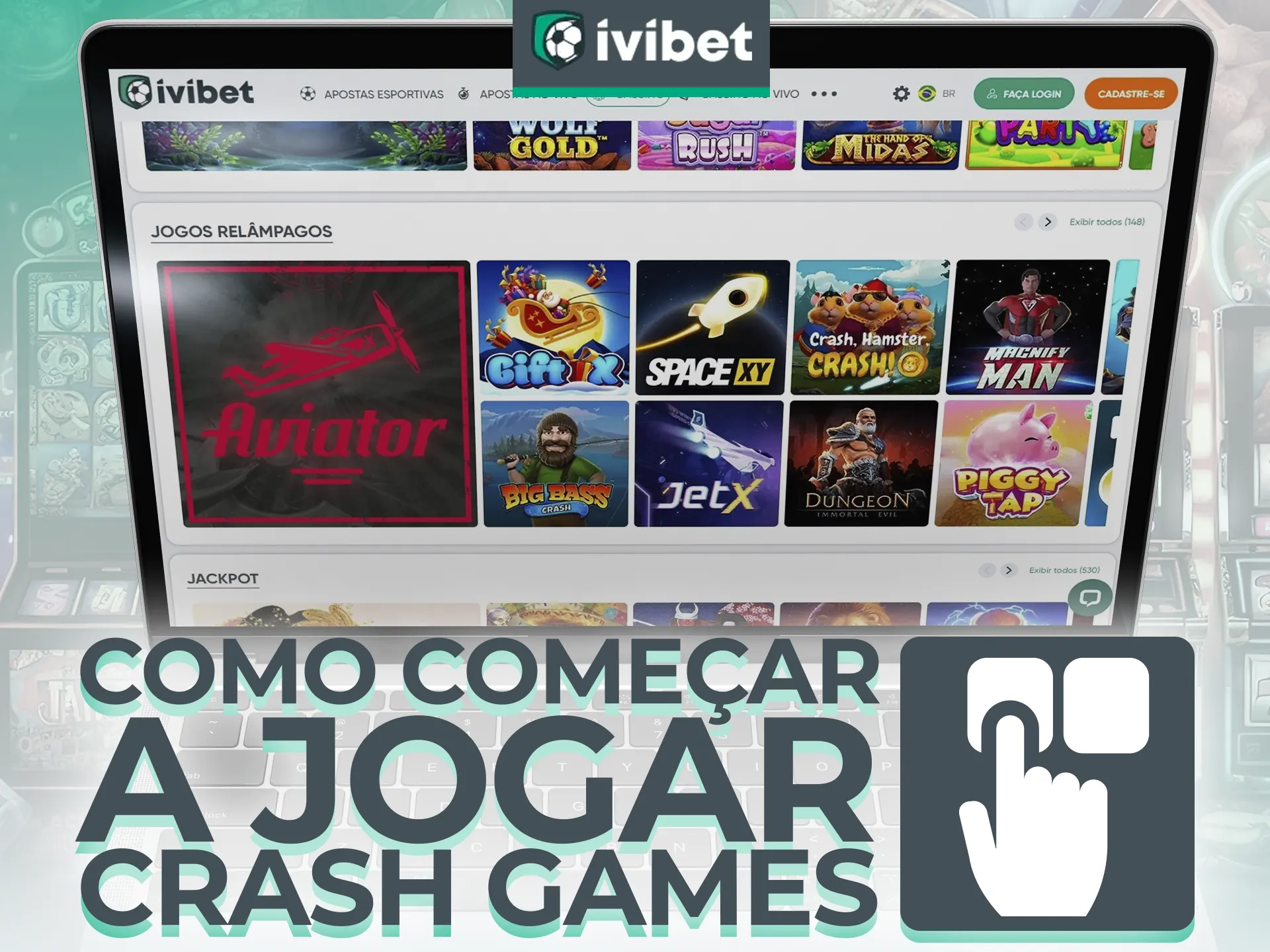 Para começar a jogar jogos rápidos na Ivibet, siga as etapas abaixo.