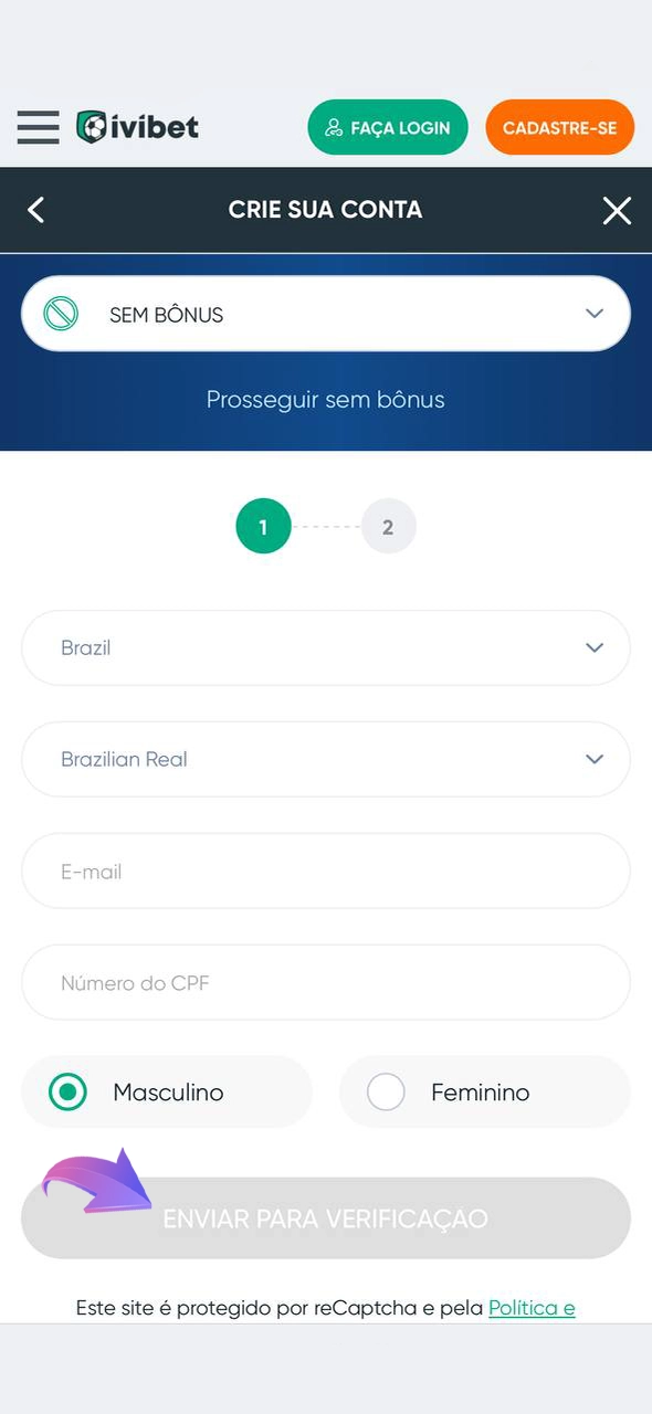 Faça um registro simples e direto no Ivibet Casino.