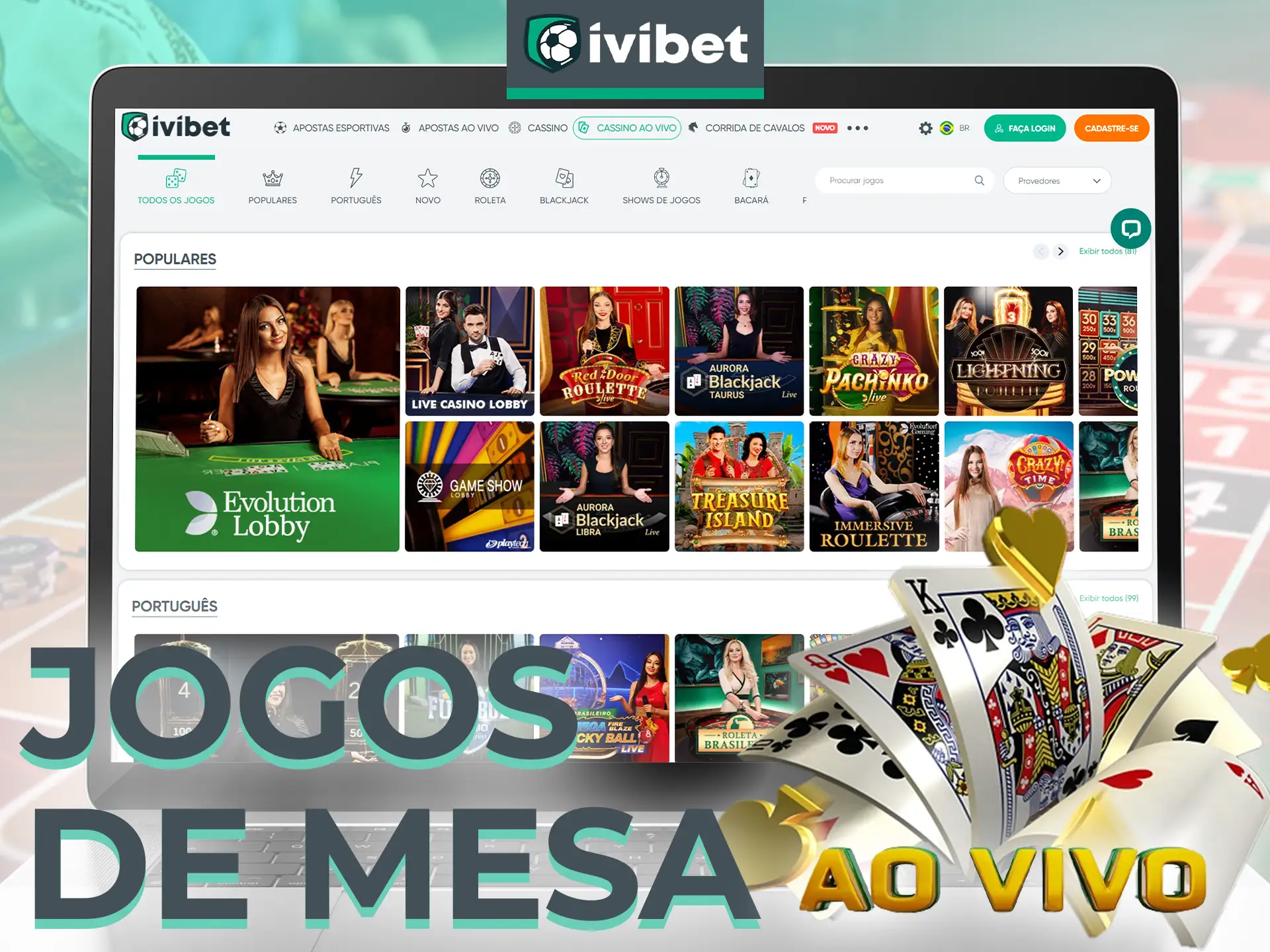 Jogue jogos de mesa ao vivo no Ivibet Casino.