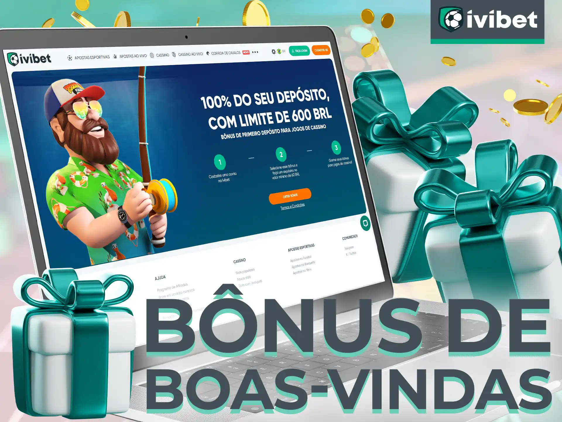 A Ivibet oferece aos seus jogadores um generoso bônus de boas-vindas imediatamente após o registro.