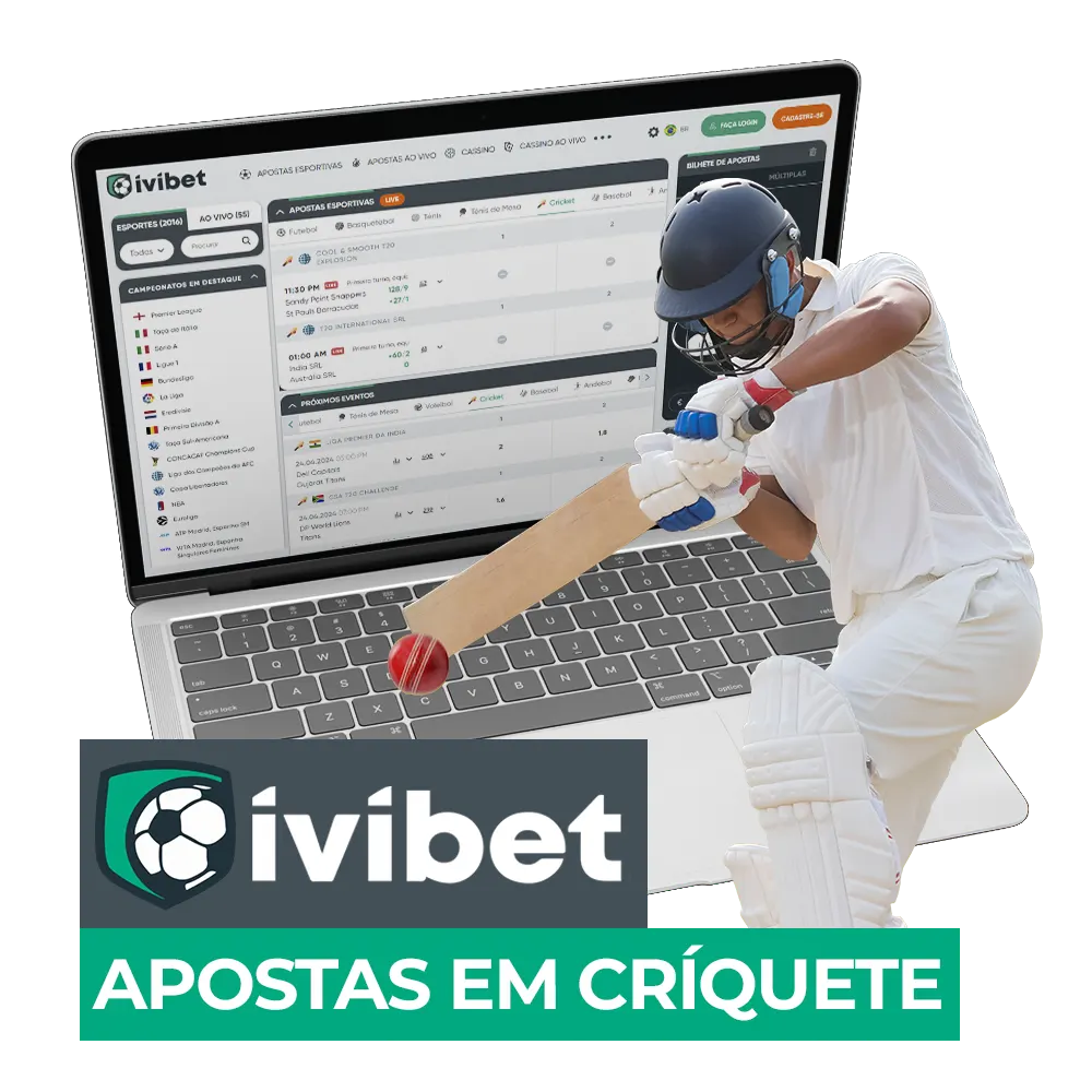 Apostas em críquete na Ivibet no Brasil.
