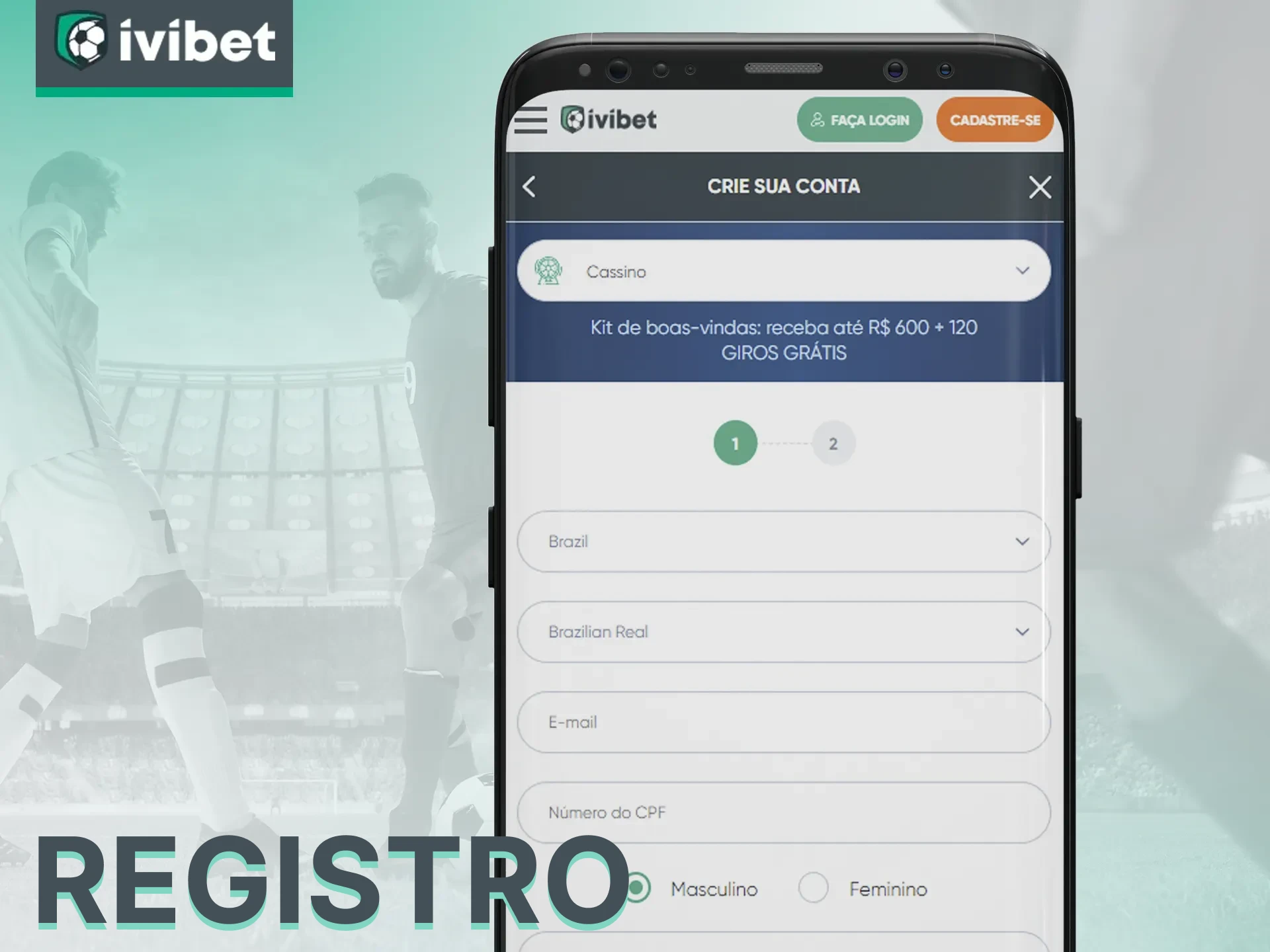 Cadastre-se no aplicativo Ivibet facilmente.